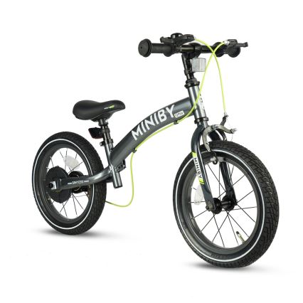 QPlay - Barncykel 14 MINIBY 3 i 1 grå