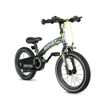 QPlay - Barncykel 14 MINIBY 3 i 1 grå