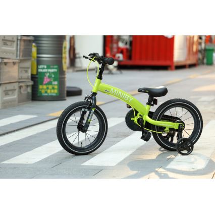QPlay - Barncykel 14" MINIBY 3i1 grön