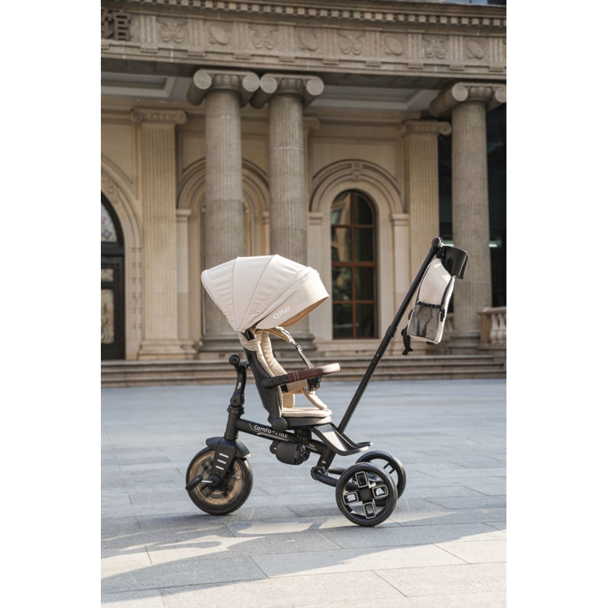 QPlay - Barnets trehjuling 8-i-1 COMFO MAX beige