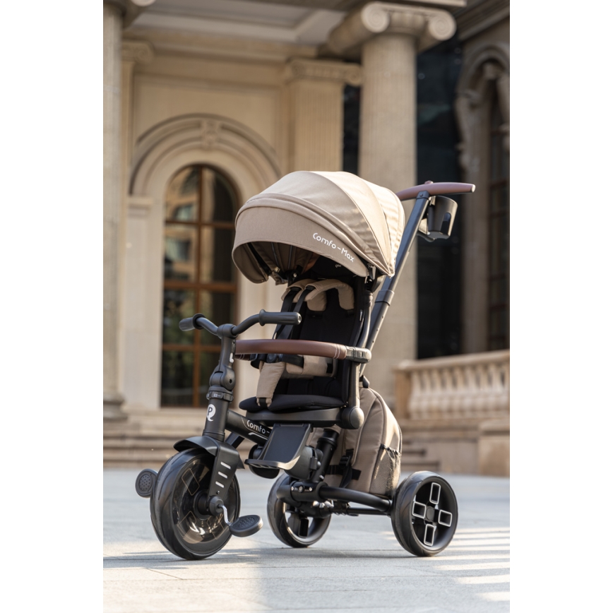 QPlay - Barnets trehjuling 8-i-1 COMFO MAX beige