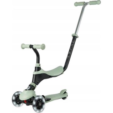 QPlay - Barnsparkcykel med LED-hjul 5-i-1 SEMA PRO grön