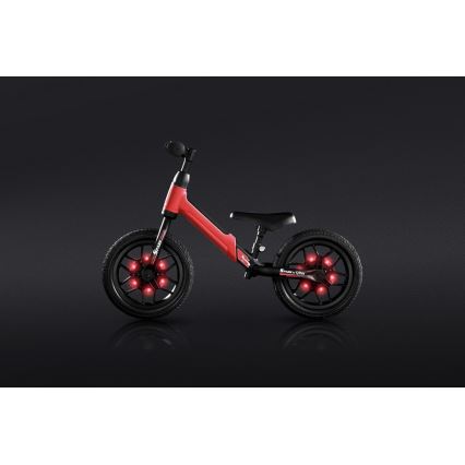 QPlay - Spark balanscykel med LED-lampor på hjulen röd