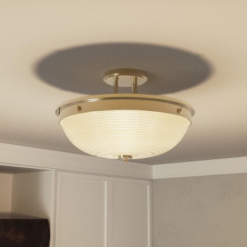Quoizel - Fäst ljuskrona MANTLE 2xE27/60W/230V mässing