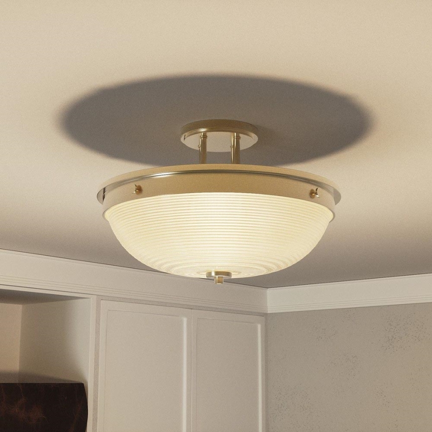 Quoizel - Fäst ljuskrona MANTLE 2xE27/60W/230V mässing