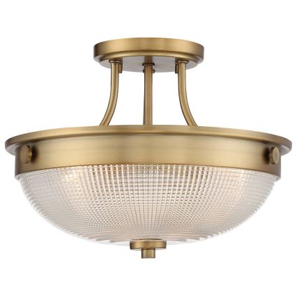 Quoizel - Fäst ljuskrona MANTLE 2xE27/60W/230V mässing