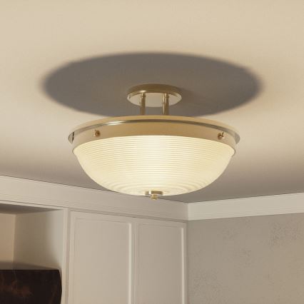 Quoizel - Fäst ljuskrona MANTLE 2xE27/60W/230V mässing