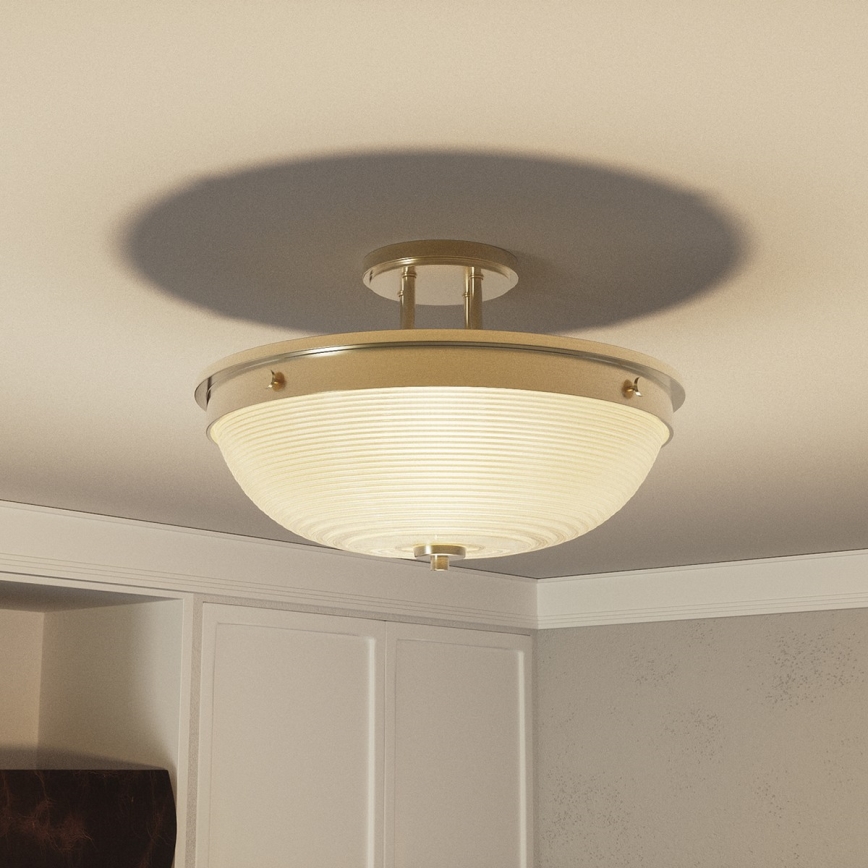 Quoizel - Fäst ljuskrona MANTLE 2xE27/60W/230V mässing
