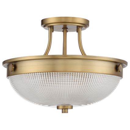 Quoizel - Fäst ljuskrona MANTLE 2xE27/60W/230V mässing