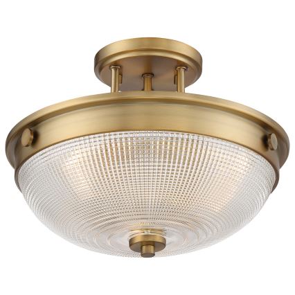 Quoizel - Fäst ljuskrona MANTLE 2xE27/60W/230V mässing