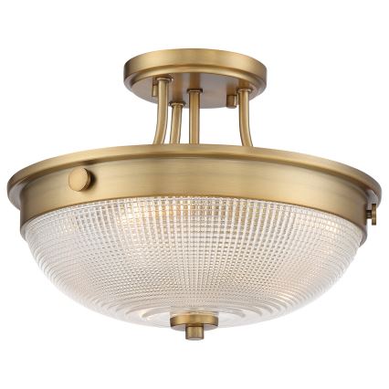 Quoizel - Fäst ljuskrona MANTLE 2xE27/60W/230V mässing