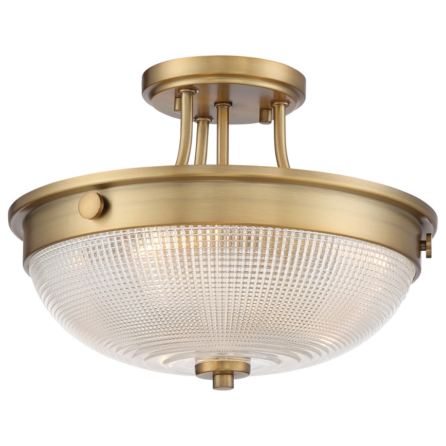 Quoizel - Fäst ljuskrona MANTLE 2xE27/60W/230V mässing