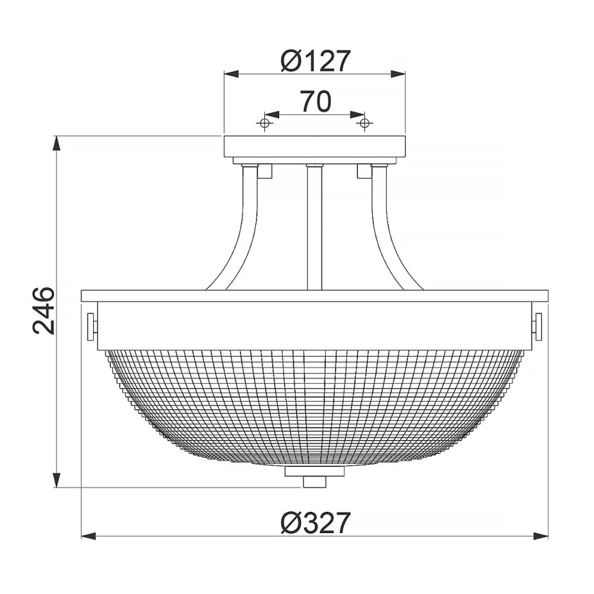 Quoizel - Fäst ljuskrona MANTLE 2xE27/60W/230V mässing