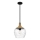 Quoizel - Pendelkrona ROYER 1xE27/60W/230V diameter 30,2 cm genomskinlig/svart/beige