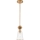 Quoizel - Pendelkrona STARING 1xE27/40W/230V diameter 18,4 cm guld/patina/genomskinlig