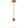 Quoizel - Pendelkrona STARING 1xE27/40W/230V diameter 18,4 cm guld/patina/vit
