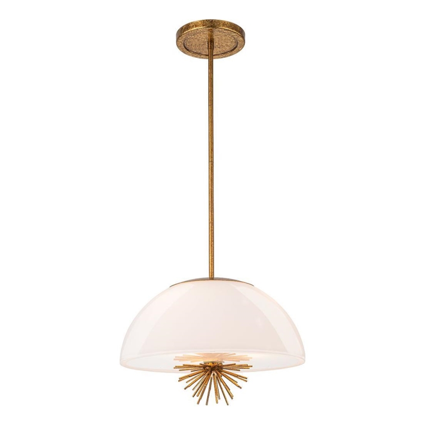 Quoizel - Pendelkrona STARING 3xE14/40W/230V diameter 45,7 cm guld/patina/vit