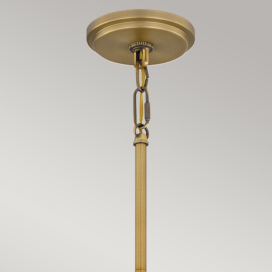 Quoizel - Taklampa med stång BRECKEN 2xE27/60W/230V guld/marmordekor