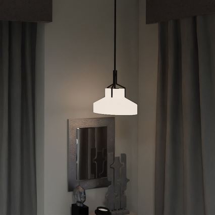 Quoizel - Stångmonterad takpendel BRECKEN 2xE27/60W/230V svart/marmordekor