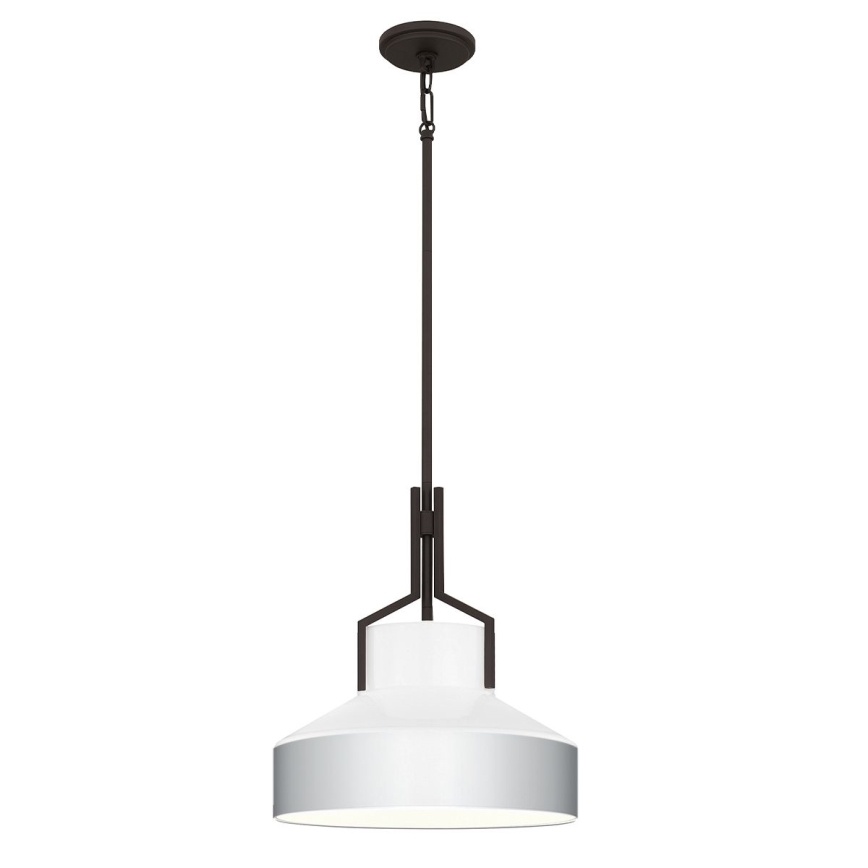 Quoizel - Stavmonterad taklampa BRECKEN 2xE27/60W/230V svart/vit