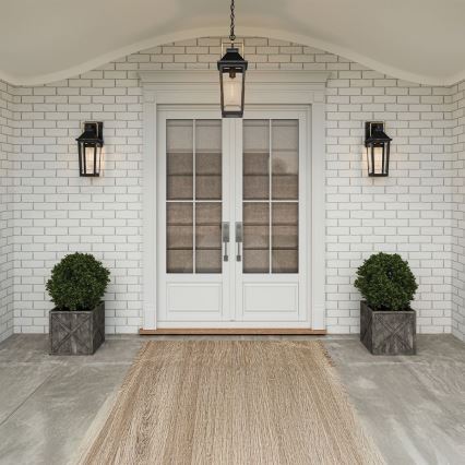 Quoizel - Vägglampa för utomhusbruk BUCKLEY 1xE27/40W/230V IP44 svart