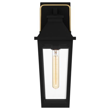 Quoizel - Vägglampa för utomhusbruk BUCKLEY 1xE27/40W/230V IP44 svart