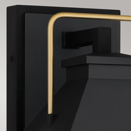 Quoizel - Vägglampa för utomhusbruk BUCKLEY 1xE27/40W/230V IP44 svart