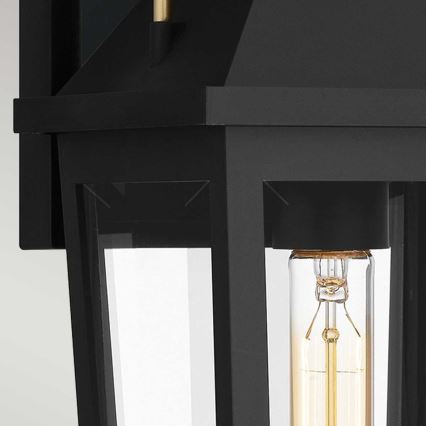 Quoizel - Vägglampa för utomhusbruk BUCKLEY 1xE27/40W/230V IP44 svart