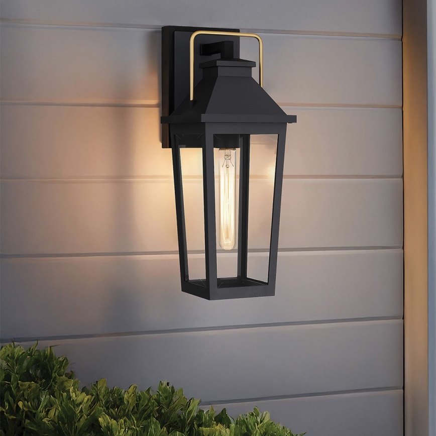 Quoizel - Vägglampa för utomhusbruk BUCKLEY 1xE27/40W/230V IP44 svart