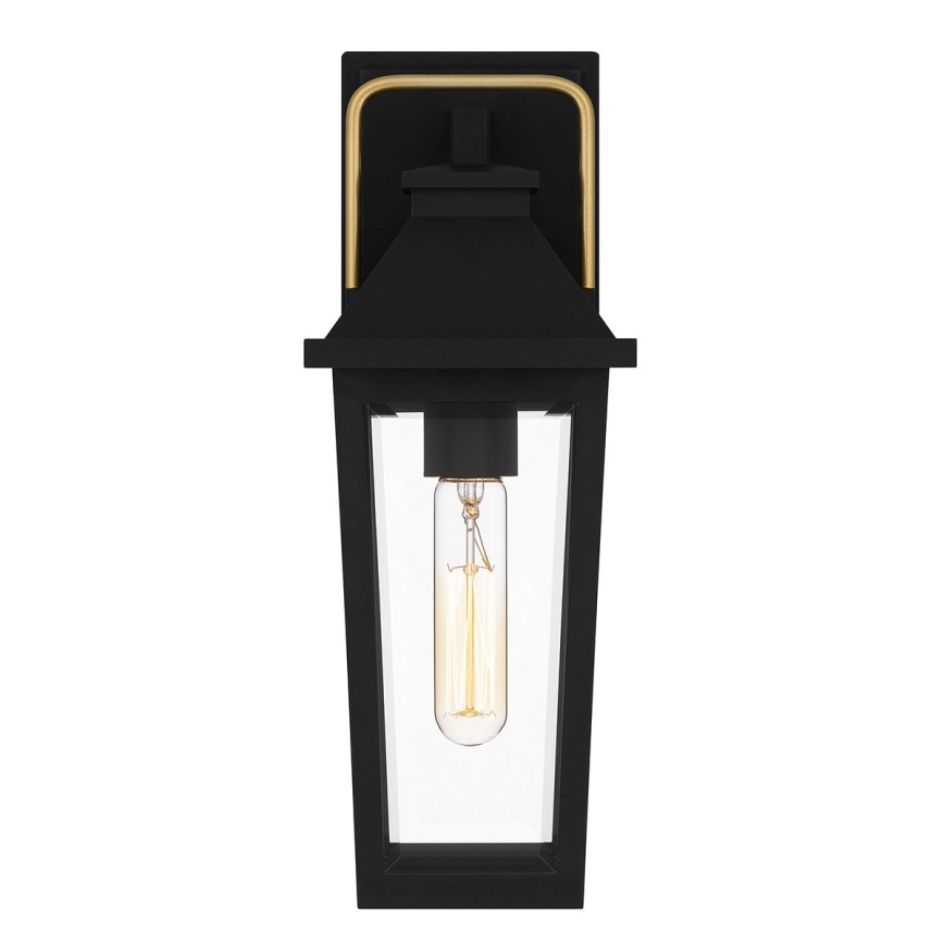Quoizel - Vägglampa för utomhusbruk BUCKLEY 1xE27/40W/230V IP44 svart