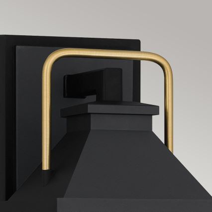 Quoizel - Vägglampa för utomhusbruk BUCKLEY 1xE27/40W/230V IP44 svart