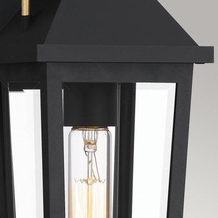 Quoizel - Vägglampa för utomhusbruk BUCKLEY 1xE27/40W/230V IP44 svart