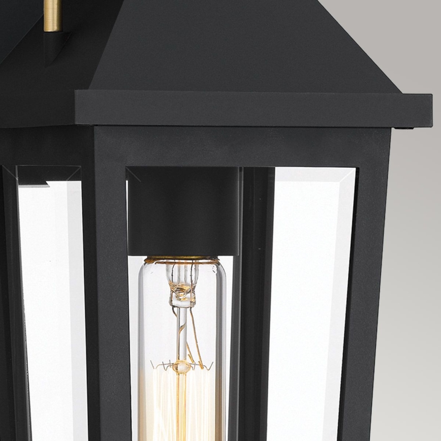 Quoizel - Vägglampa för utomhusbruk BUCKLEY 1xE27/40W/230V IP44 svart