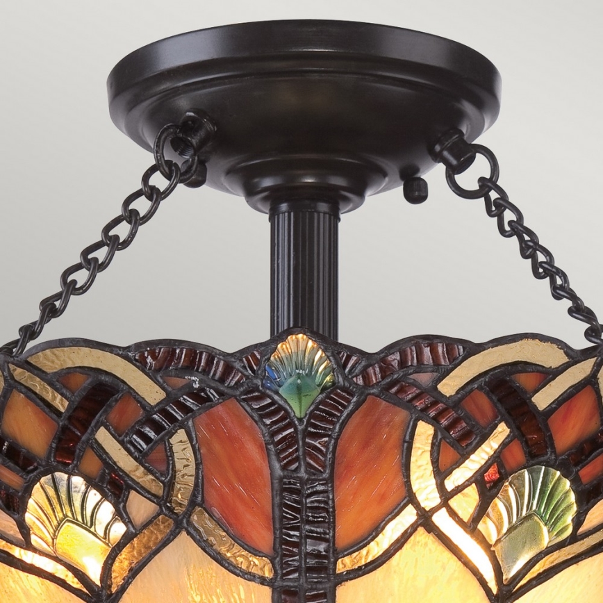 Quoizel - Tiffany-taklampa CAMBRIDGE 2xE27/100W/230V