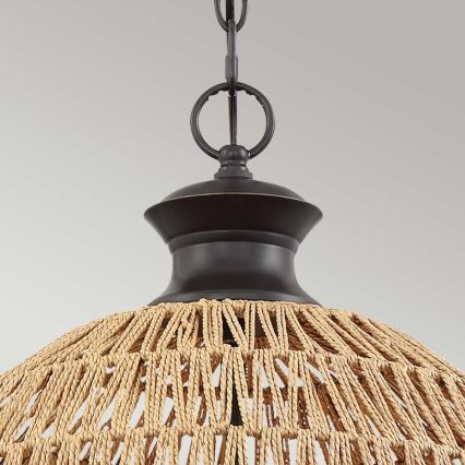 Quoizel - Taklampa med kedja CASABLANCA 3xE27/60W/230V brun