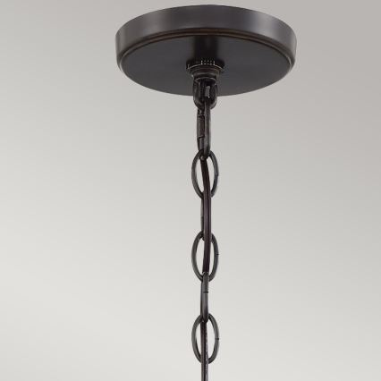 Quoizel - Taklampa med kedja CASABLANCA 3xE27/60W/230V brun