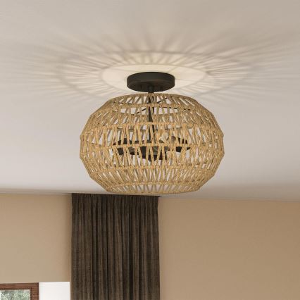Quoizel - Taklampa CASABLANCA 3xE27/60W/230V brun