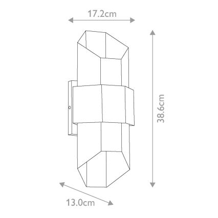Quoizel - LED vägglampa för utomhusbruk CHASM 2xLED/5,5W/230V IP44