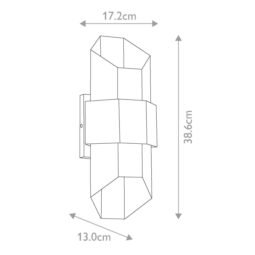 Quoizel - LED vägglampa för utomhusbruk CHASM 2xLED/5,5W/230V IP44