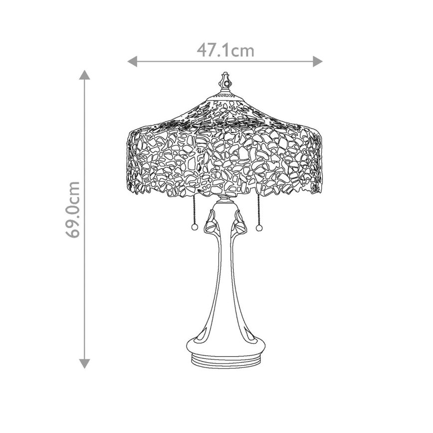 Quoizel - Bordslampa COBALT 3xE27/60W/230V