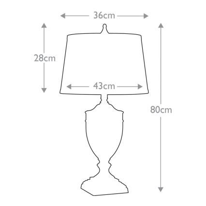 Quoizel - Bordslampa DENNISON 1xE27/60W/230V brons