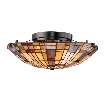 Quoizel - Taklampa INGLENOOK 2xE27/60W/230V diameter 40,7 cm