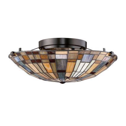 Quoizel - Taklampa INGLENOOK 2xE27/60W/230V diameter 40,7 cm