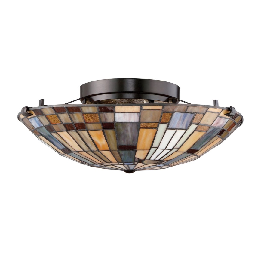 Quoizel - Taklampa INGLENOOK 2xE27/60W/230V diameter 40,7 cm