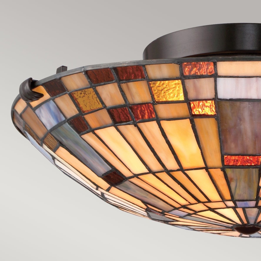 Quoizel - Taklampa INGLENOOK 2xE27/60W/230V diameter 40,7 cm