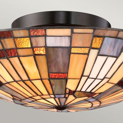 Quoizel - Taklampa INGLENOOK 2xE27/60W/230V diameter 40,7 cm