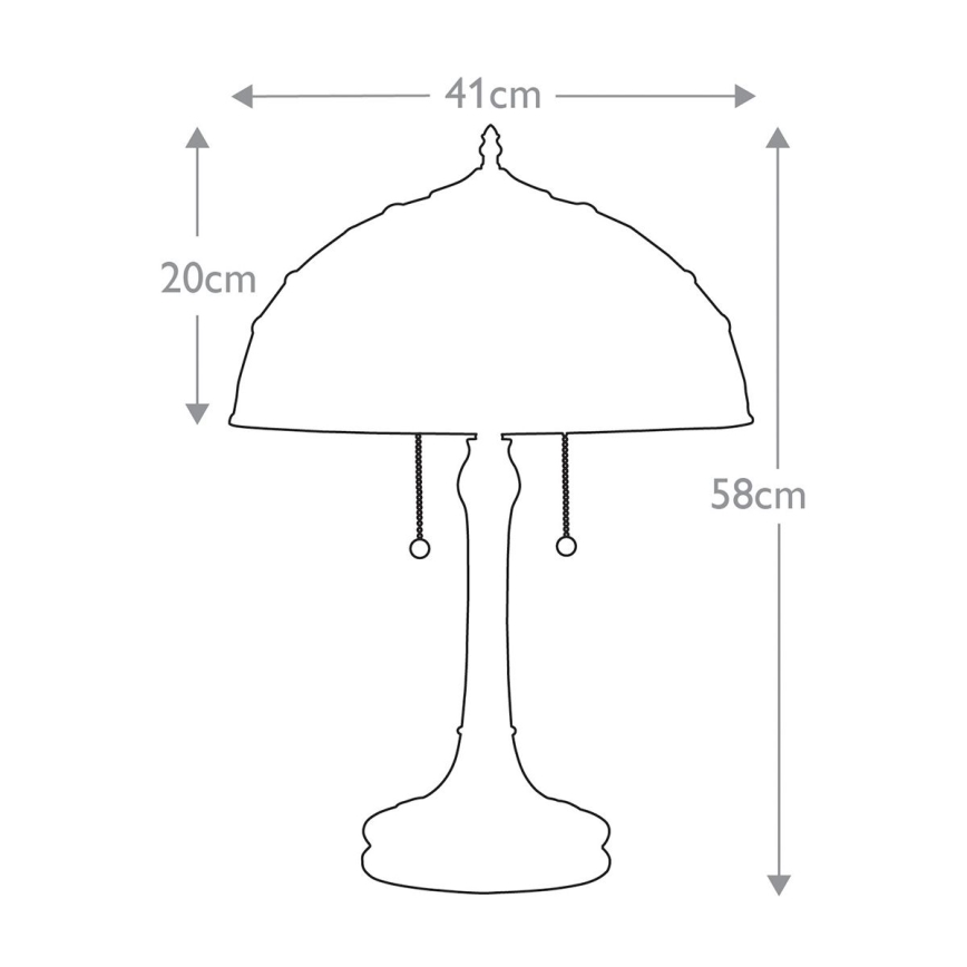 Quoizel - Bordslampa KAMI 2xE27/60W/230V