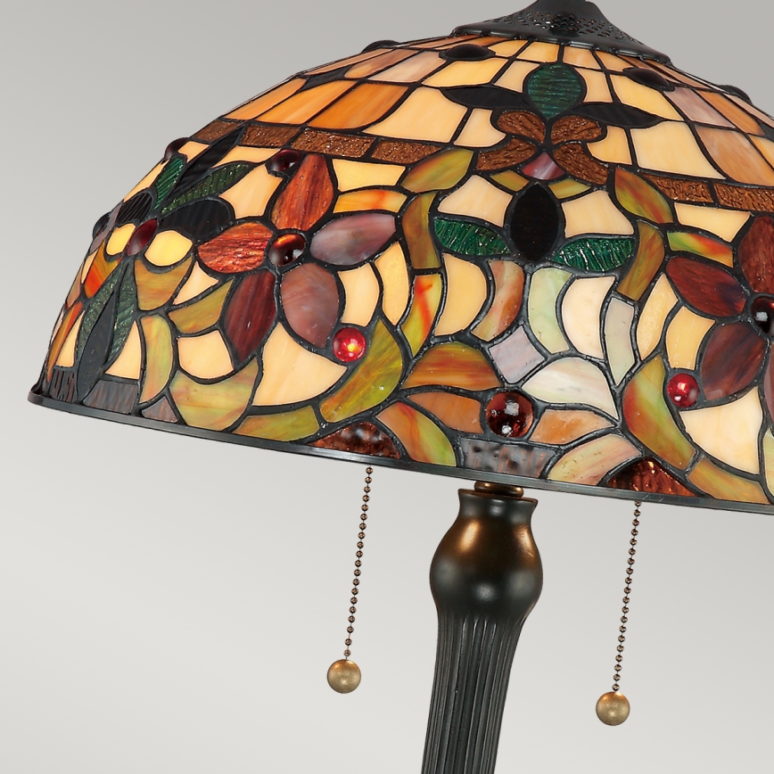 Quoizel - Tiffany-bordslampa KAMI 2xE27/60W/230V