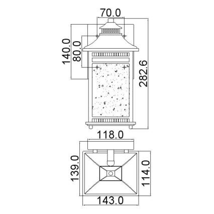 Quoizel - Vägglampa för utomhusbruk LIVINGSTON 1xE27/60W/230V IP44