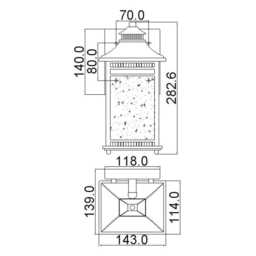 Quoizel - Vägglampa för utomhusbruk LIVINGSTON 1xE27/60W/230V IP44
